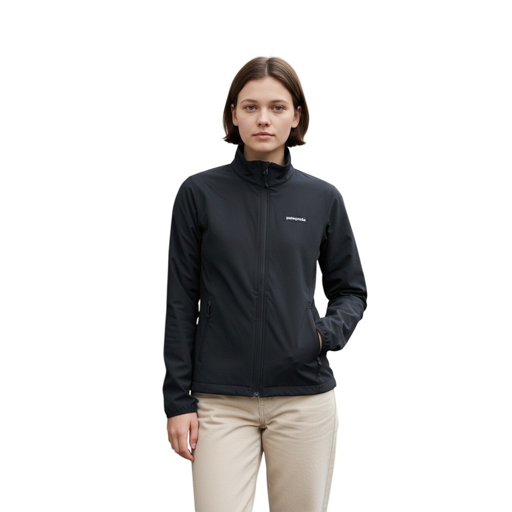 Patagonia Womens Black Full Zip Jacket Lightweight Casual Outdoor Size S
